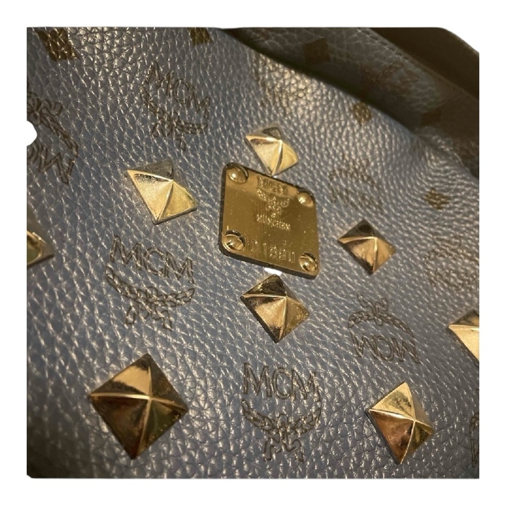 MCM Stark Studded Backpack in Blue Visetos Leather Authentic, Unisex, Large Size - Picture 4 of 8